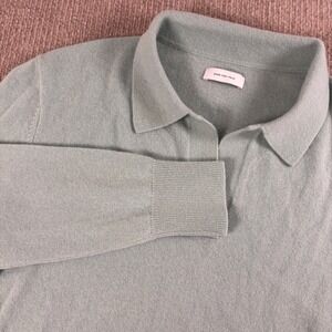 Italic 100%‎ Cashmere Mint Green Polo Sweater Women's Size Large EUC
